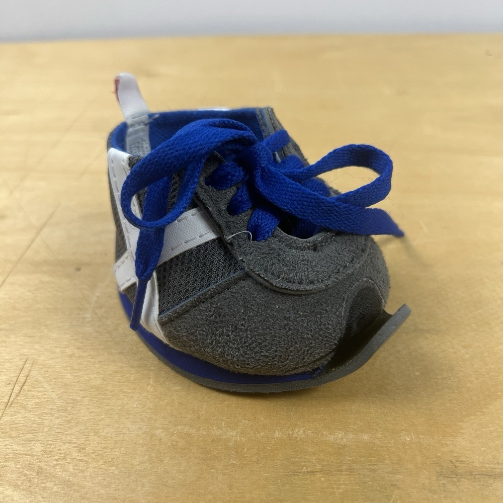 Build A Bear Workshop Sneakers Tennis Shoe Gray White Blue BAB *ONE SHOE ONLY*